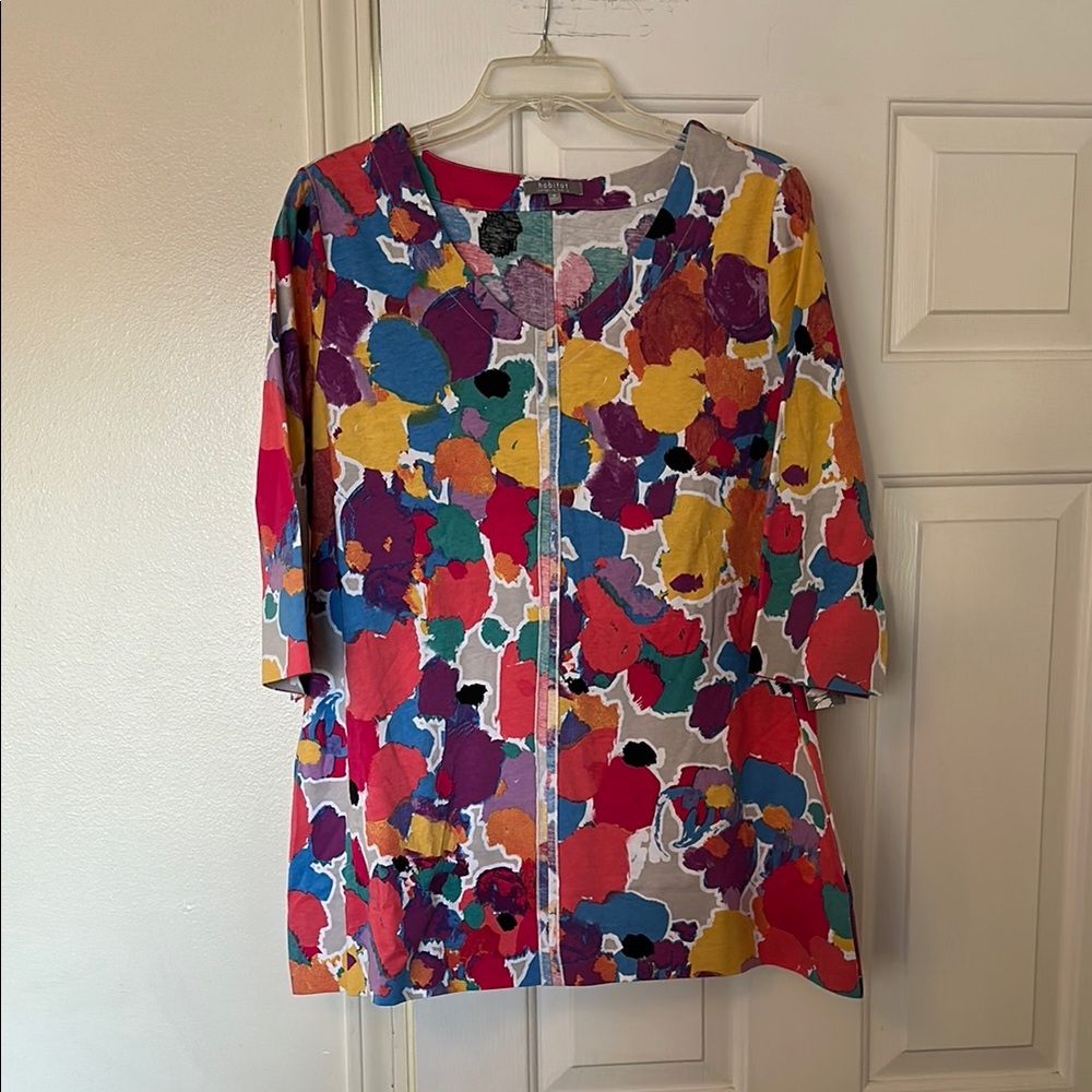 Habitat Colorful Floral Print Blouse